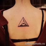 фото рисунка тату глаз в треугольнике 27.11.2018 №030 - tattoo of eyes - tattoo-photo.ru