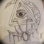 фото рисунка тату глаз в треугольнике 27.11.2018 №073 - tattoo of eyes - tattoo-photo.ru