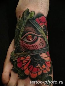 фото рисунка тату глаз в треугольнике 27.11.2018 №081 - tattoo of eyes - tattoo-photo.ru