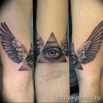 фото рисунка тату глаз в треугольнике 27.11.2018 №085 - tattoo of eyes - tattoo-photo.ru