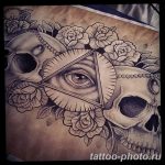 фото рисунка тату глаз в треугольнике 27.11.2018 №086 - tattoo of eyes - tattoo-photo.ru