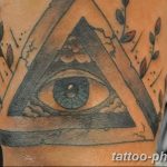фото рисунка тату глаз в треугольнике 27.11.2018 №091 - tattoo of eyes - tattoo-photo.ru