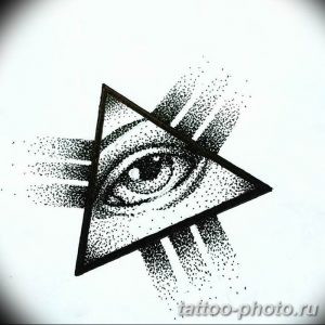 фото рисунка тату глаз в треугольнике 27.11.2018 №116 - tattoo of eyes - tattoo-photo.ru