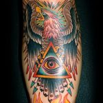 фото рисунка тату глаз в треугольнике 27.11.2018 №170 - tattoo of eyes - tattoo-photo.ru