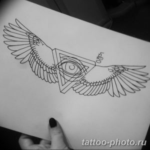 фото рисунка тату глаз в треугольнике 27.11.2018 №214 - tattoo of eyes - tattoo-photo.ru