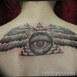 фото рисунка тату глаз в треугольнике 27.11.2018 №231 - tattoo of eyes - tattoo-photo.ru