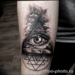фото рисунка тату глаз в треугольнике 27.11.2018 №242 - tattoo of eyes - tattoo-photo.ru