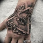 фото рисунка тату глаз в треугольнике 27.11.2018 №244 - tattoo of eyes - tattoo-photo.ru