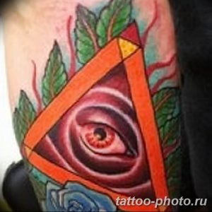фото рисунка тату глаз в треугольнике 27.11.2018 №256 - tattoo of eyes - tattoo-photo.ru