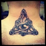 фото рисунка тату глаз в треугольнике 27.11.2018 №278 - tattoo of eyes - tattoo-photo.ru