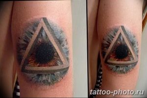 фото рисунка тату глаз в треугольнике 27.11.2018 №284 - tattoo of eyes - tattoo-photo.ru