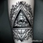 фото рисунка тату глаз в треугольнике 27.11.2018 №292 - tattoo of eyes - tattoo-photo.ru