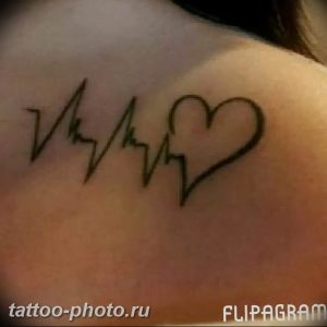 фото рисунка тату пульс 30.11.2018 №087 - photo tattoo pulse - tattoo-photo.ru