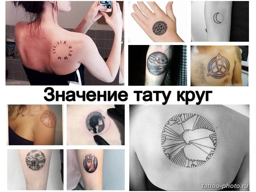 Значение тату круг - информация о рисунке и фото примеры готовых татуировок