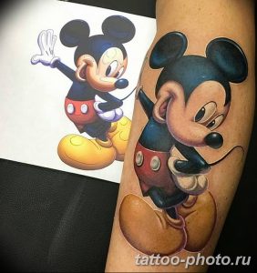 Фото рисунка Тату Микки Маус 20.11.2018 №036 - Tattoo Mickey Mouse - tattoo-photo.ru
