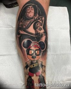 Фото рисунка Тату Микки Маус 20.11.2018 №040 - Tattoo Mickey Mouse - tattoo-photo.ru