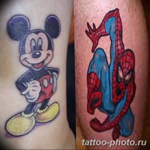 Фото рисунка Тату Микки Маус 20.11.2018 №046 - Tattoo Mickey Mouse - tattoo-photo.ru
