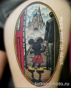 Фото рисунка Тату Микки Маус 20.11.2018 №091 - Tattoo Mickey Mouse - tattoo-photo.ru