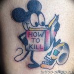 Фото рисунка Тату Микки Маус 20.11.2018 №093 - Tattoo Mickey Mouse - tattoo-photo.ru