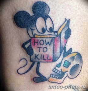 Фото рисунка Тату Микки Маус 20.11.2018 №093 - Tattoo Mickey Mouse - tattoo-photo.ru