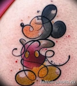 Фото рисунка Тату Микки Маус 20.11.2018 №098 - Tattoo Mickey Mouse - tattoo-photo.ru