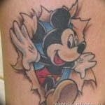 Фото рисунка Тату Микки Маус 20.11.2018 №127 - Tattoo Mickey Mouse - tattoo-photo.ru