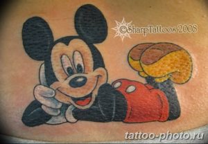 Фото рисунка Тату Микки Маус 20.11.2018 №128 - Tattoo Mickey Mouse - tattoo-photo.ru