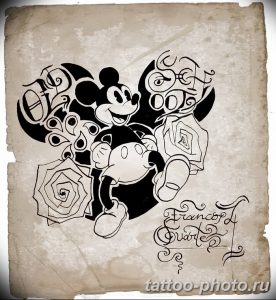 Фото рисунка Тату Микки Маус 20.11.2018 №137 - Tattoo Mickey Mouse - tattoo-photo.ru