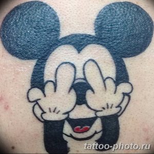 Фото рисунка Тату Микки Маус 20.11.2018 №152 - Tattoo Mickey Mouse - tattoo-photo.ru
