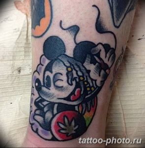 Фото рисунка Тату Микки Маус 20.11.2018 №155 - Tattoo Mickey Mouse - tattoo-photo.ru