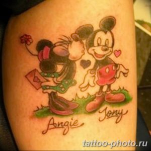 Фото рисунка Тату Микки Маус 20.11.2018 №166 - Tattoo Mickey Mouse - tattoo-photo.ru