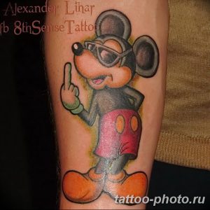 Фото рисунка Тату Микки Маус 20.11.2018 №193 - Tattoo Mickey Mouse - tattoo-photo.ru