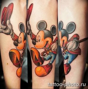 Фото рисунка Тату Микки Маус 20.11.2018 №204 - Tattoo Mickey Mouse - tattoo-photo.ru