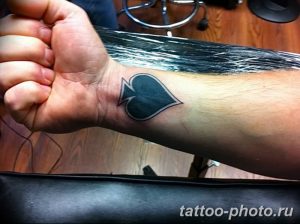 Фото рисунка Тату туз пиковый 20.11.2018 №011 - Tattoo ace of spades - tattoo-photo.ru