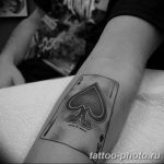Фото рисунка Тату туз пиковый 20.11.2018 №014 - Tattoo ace of spades - tattoo-photo.ru
