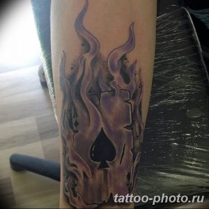 Фото рисунка Тату туз пиковый 20.11.2018 №017 - Tattoo ace of spades - tattoo-photo.ru