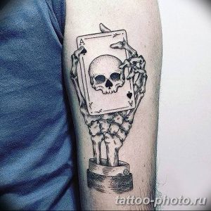 Фото рисунка Тату туз пиковый 20.11.2018 №023 - Tattoo ace of spades - tattoo-photo.ru