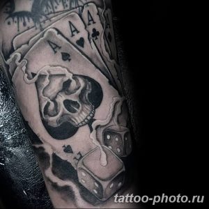 Фото рисунка Тату туз пиковый 20.11.2018 №024 - Tattoo ace of spades - tattoo-photo.ru