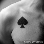Фото рисунка Тату туз пиковый 20.11.2018 №027 - Tattoo ace of spades - tattoo-photo.ru