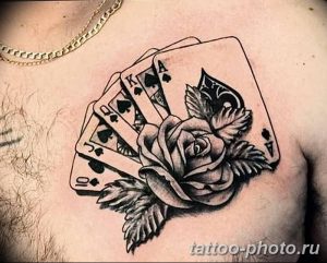 Фото рисунка Тату туз пиковый 20.11.2018 №032 - Tattoo ace of spades - tattoo-photo.ru