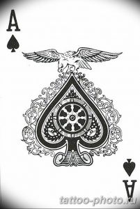 Фото рисунка Тату туз пиковый 20.11.2018 №035 - Tattoo ace of spades - tattoo-photo.ru