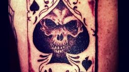Фото рисунка Тату туз пиковый 20.11.2018 №037 - Tattoo ace of spades - tattoo-photo.ru