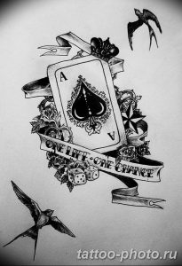 Фото рисунка Тату туз пиковый 20.11.2018 №040 - Tattoo ace of spades - tattoo-photo.ru
