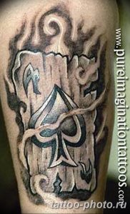 Фото рисунка Тату туз пиковый 20.11.2018 №042 - Tattoo ace of spades - tattoo-photo.ru