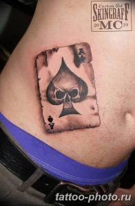 Фото рисунка Тату туз пиковый 20.11.2018 №046 - Tattoo ace of spades - tattoo-photo.ru