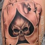 Фото рисунка Тату туз пиковый 20.11.2018 №047 - Tattoo ace of spades - tattoo-photo.ru