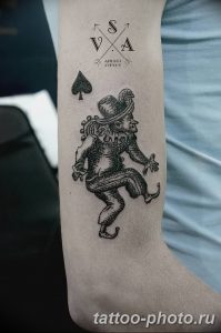 Фото рисунка Тату туз пиковый 20.11.2018 №051 - Tattoo ace of spades - tattoo-photo.ru