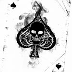 Фото рисунка Тату туз пиковый 20.11.2018 №057 - Tattoo ace of spades - tattoo-photo.ru