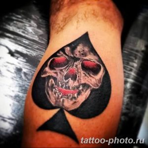 Фото рисунка Тату туз пиковый 20.11.2018 №060 - Tattoo ace of spades - tattoo-photo.ru