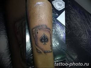 Фото рисунка Тату туз пиковый 20.11.2018 №062 - Tattoo ace of spades - tattoo-photo.ru